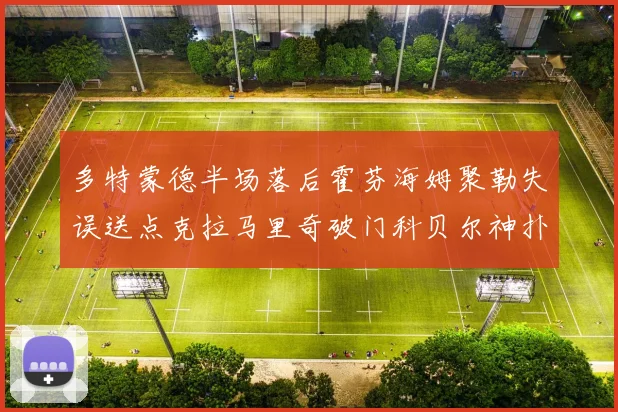 多特蒙德半场落后霍芬海姆聚勒失误送点克拉马里奇破门科贝尔神扑救险局
